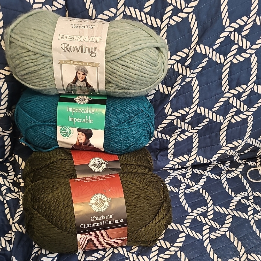 Yarn Set - Mint, Teal, Olive